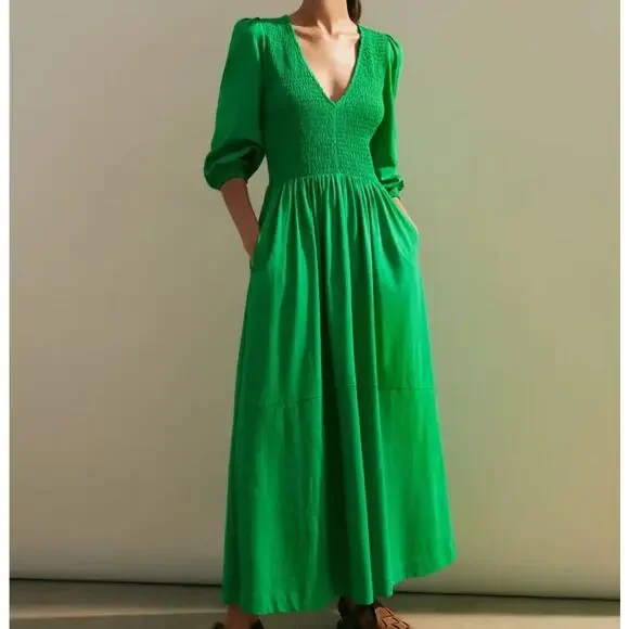 chinese dress ladies ME+EM Green Maxi Dress – OWNI